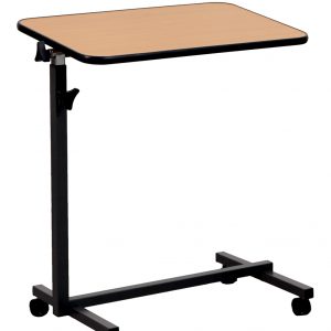 La table EASY en kit s’utilise au lit ou dans un fauteuil. Matériaux : acier, plateau mélaminé, roulettes plastiques.