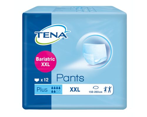 Les TENA Pants Bariatric Plus sont conçus pour les hommes et les femmes incontinents en surpoids sévère. Ils sont portés comme des sous-vêtements normaux pour une plus grande indépendance. Les sous-vêtements TENA pour hommes et femmes obèses sont disponibles en taille XXL. Un neutraliseur d’odeurs intégré réduit la propagation de l’odeur d’ammoniac, ce qui donne une sensation de fraîcheur. Le tissu extérieur du TENA Pants Bariatric Plus est 100 % respirant pour éviter les irritations de la peau. De grandes quantités d’urine sont rapidement dirigées vers le noyau absorbant du produit. L’urine est piégée dans le noyau absorbant même sous pression. Cela signifie plus de confort et constitue également un pas vers une bonne santé de la peau. Les avantages de TENA Pants Bariatric Plus Convient aux hommes et aux femmes obèses Le neutralisant d’odeur réduit l’odeur d’ammoniac Respirable et doux pour la peau Des fils de couleur à l’arrière de la taille permettent de reconnaître rapidement le devant et l’arrière Coutures latérales détachables pour faciliter le déshabillage Technologie FeelDry – une absorption ultra-rapide et un noyau très absorbant assurent une sécheresse durable Une double protection contre les fuites pour plus de sécurité – des barrières anti-fuites à haute performance pour une protection supplémentaire Contenu : 12 pièces Taille : XXL Tour de taille : 150 cm à 203 cm