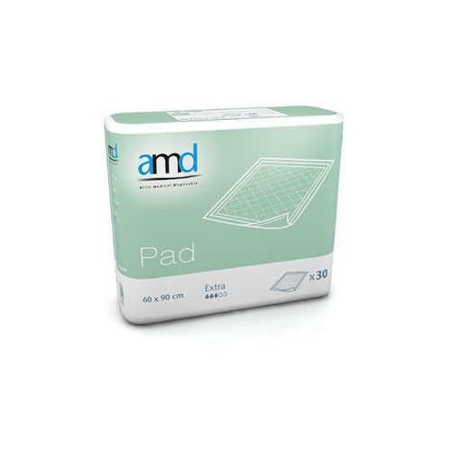 AMD Pad Extra 60 x 90 cm est une alèse absorbante très efficace pour protéger le lit ou les fauteuils contre les fuites urinaires accidentelles. La couche extérieure est intraversable et antidérapante.