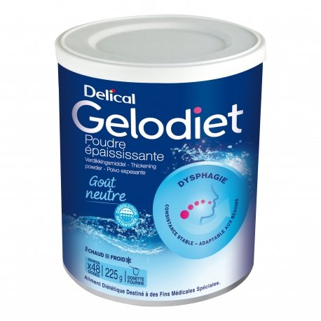 Pour les personnes présentant des problèmes de déglutition ou des difficultés à avaler, la poudre Gelodiet constitue une aide de taille.