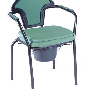 HERDEGEN - 300326 La chaise New Club associe ergonomie et confort d'utilisation grâce à son assise. Elle est proposée avec un dossier confort rembourré et, au choix, un bouchon obturateur exclusif ou une galette pleine. Le seau se retire par le dessus, en soulevant l'assise.