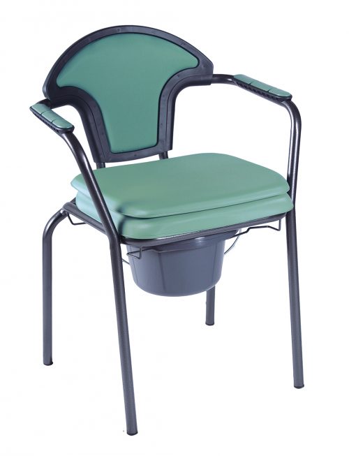 HERDEGEN - 300326 La chaise New Club associe ergonomie et confort d'utilisation grâce à son assise. Elle est proposée avec un dossier confort rembourré et, au choix, un bouchon obturateur exclusif ou une galette pleine. Le seau se retire par le dessus, en soulevant l'assise.