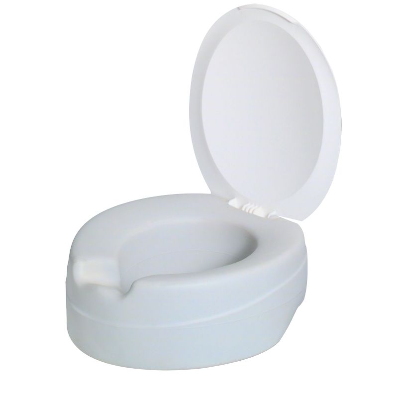 Rehausse WC - Contact plus - Soupless' avec couvercle - Go2 Sante