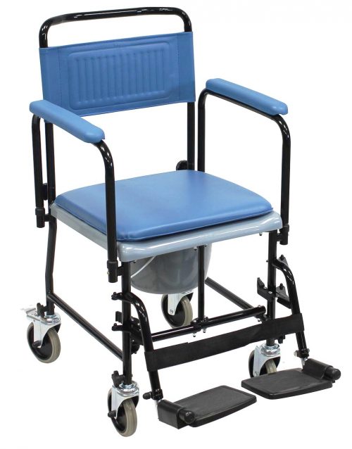 Les chaises percées équipées de roulettes apportent un double réponse aux patients : - une aide à l'hygiène quand il est difficile de se déplacer aux WC - une aide à la mobilité et aux transferts pour être déplacé ou se déplacer (usage podale). Les accoudoirs s'escamotent ou se retirent suivant modèle pour faciliter le transfert latéral ou l'accès à une table.