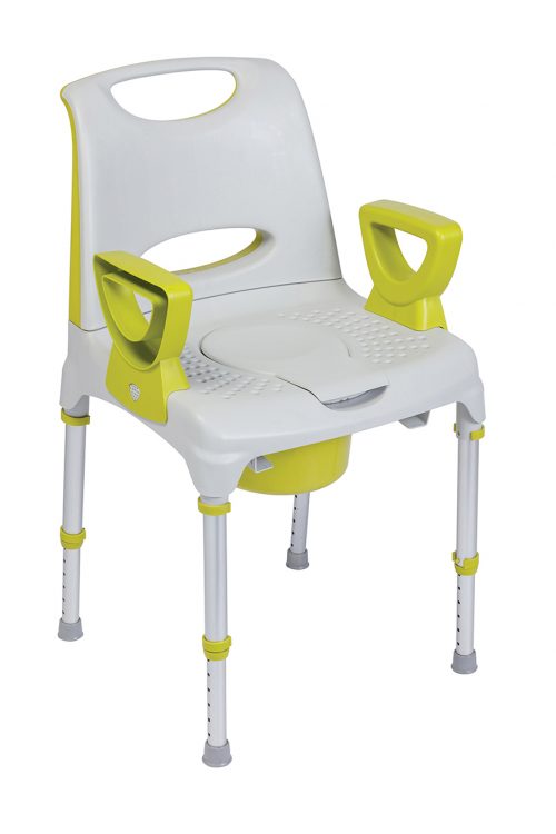 Les chaises AQ-TICA s’utilisent comme chaise percée, rehausse Wc ou siège de douche. Un bouchon obturateur permet un usage dans la douche avec un confort accru, l'eau s'écoulant par l'assise ajourée. Livrées en kit, assemblage sans outil.