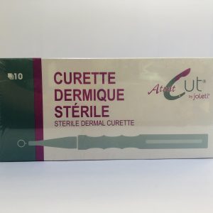 Descriptif A quoi sert une curette dermique ? Vendues par boîte de 10, les CURETTES DERMIQUES ATOUT CUT by JOLETI sont utilisées pour le nettoyage de la couche profonde de la peau. Chaque curette est stérile et permet un nettoyage dermatologique en profondeur.