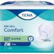 Nouveauté 2020 : les Tena Comfort deviennent les Tena Comfort Proskin, toute la gamme Tena Comfort bénéficiant désormais du label "Proskin". Cela signifie que tous les produits Tena Comfort Proskin ont été accrédités par la Skin Health Alliance. Il s'agit d'une organisation dédiée à la santé de la peau, et travaillant avec des dermatologues, scientifiques, et fabricants dans le but de promouvoir une peau saine. Tena Comfort avec la technologie ConfioAir Voile extérieur amélioré et plus respirant qui maintient l’hydratation naturelle de la peau pour assurer la santé et le confort de la peau La gamme TENA COMFORT est destinée aux fuites modérées à fortes. Technologie "Voile extérieur doux et respirant" en non tissé intégral : le voile 100% aéré laisse circuler l'air et respirer la peau pour un véritable confort cutané. Son effet textile est doux et peu bruyant. La peau est ainsi préservée et la protection plus confortable. La gamme Tena Confort dispose de la Technologie Twin Core-Dry Soft permettant une forte absorption tout en laissant la peau nette et sèche. La forme anatomique optimale permet une absorption rapide et sûre sans toutefois négliger la discrétion Son système ODOUR NEUTRALIZER™ élimine les odeurs désagréables et les bactéries pour une discrétion à toute épreuve. Barrières anti-fuites imperméables pour éviter tout risque de fuite latérale. Un indicateur d'urine situé sur la face extérieure permet de voir facilement si la protection doit être changée. Sphère-Santé vous conseille de porter les protections anatomiques Tena Comfort avec un slip filet ou slip de maintien. Ancienne référence : 758123 Très absorbantes, les Tena Confort Super s’adressent en premier lieu aux personnes actives qui cherchent une protection efficace en cas d’incontinence urinaire et/ou fécale modérée à forte. Absorbant instantanément les liquides et les retenant efficacement, ces couches anatomiques offrent une sécurité optimale, renforcées par les barrières anti-fuites latérales qui sont imperméables. Vous aurez cette sensation permanente d’être au sec. Et grâce à leur voile extérieur aéré au confort textile, ces protections sont non seulement agréables à porter mais gardent votre peau saine, fraîche et vous préservent des irritations. Discret, ce modèle bénéficie d’un système de neutraliseur d’odeur, est silencieux et s’ajuste parfaitement au corps grâce à sa coupe anatomique. D’ailleurs, les Tena Comfort Super s’adaptent à toutes les morphologies. Ces protections sont faciles d’utilisation et se portent idéalement avec un slip de maintien pour une tenue parfaite et pour la liberté des mouvements. Référez-vous à son indicateur d’humidité pour savoir quand celles-ci doivent être changées. Tena Comfort Super offre une capacité d’absorption de 2290 ml. Vous trouverez dans cette même gamme les Tena Comfort Maxi si vous cherchez une protection plus absorbante. Informations complémentaires : Voile doux et respirant, effet textile laissant respirer la peau, pas de plastique à l'extérieur